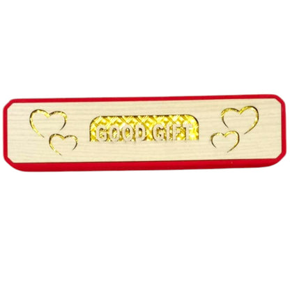 Luxury Wooden Necklace Gift Box – Red Velvet & Gold Accents – Perfect for Jewelry & Special Occasions
