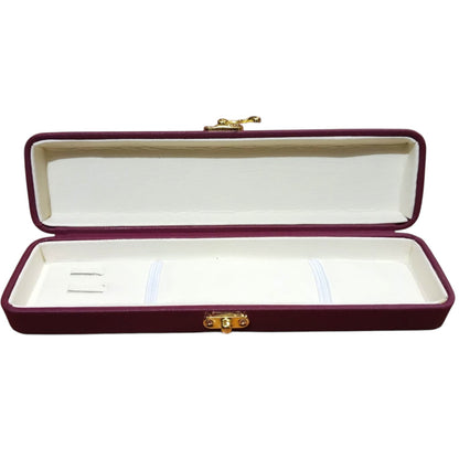 Elegant Lockable Wooden Necklace Gift Box – Velvet & Gold Accents – Luxury Jewelry Packaging