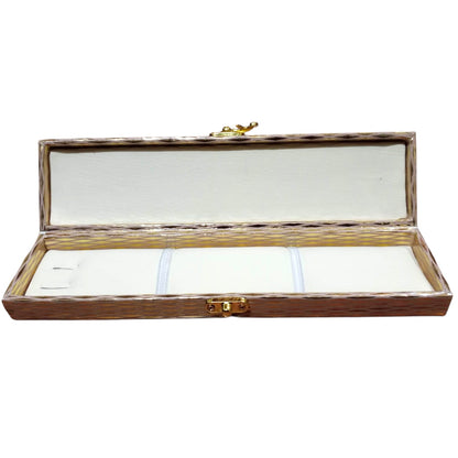 Vintage Wooden Necklace Gift Box – Lockable Jewelry Storage with Engraved Design