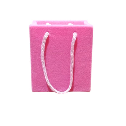 Luxury Pink Velvet Ring Box – Elegant Gift Packaging for Rings & Earrings