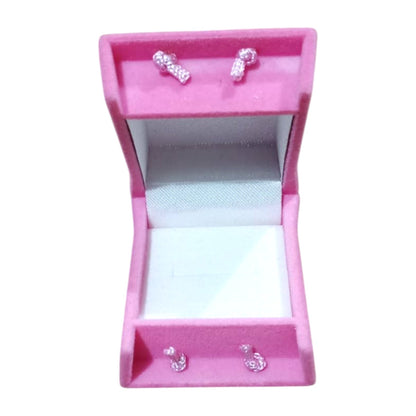 Luxury Pink Velvet Ring Box – Elegant Gift Packaging for Rings & Earrings